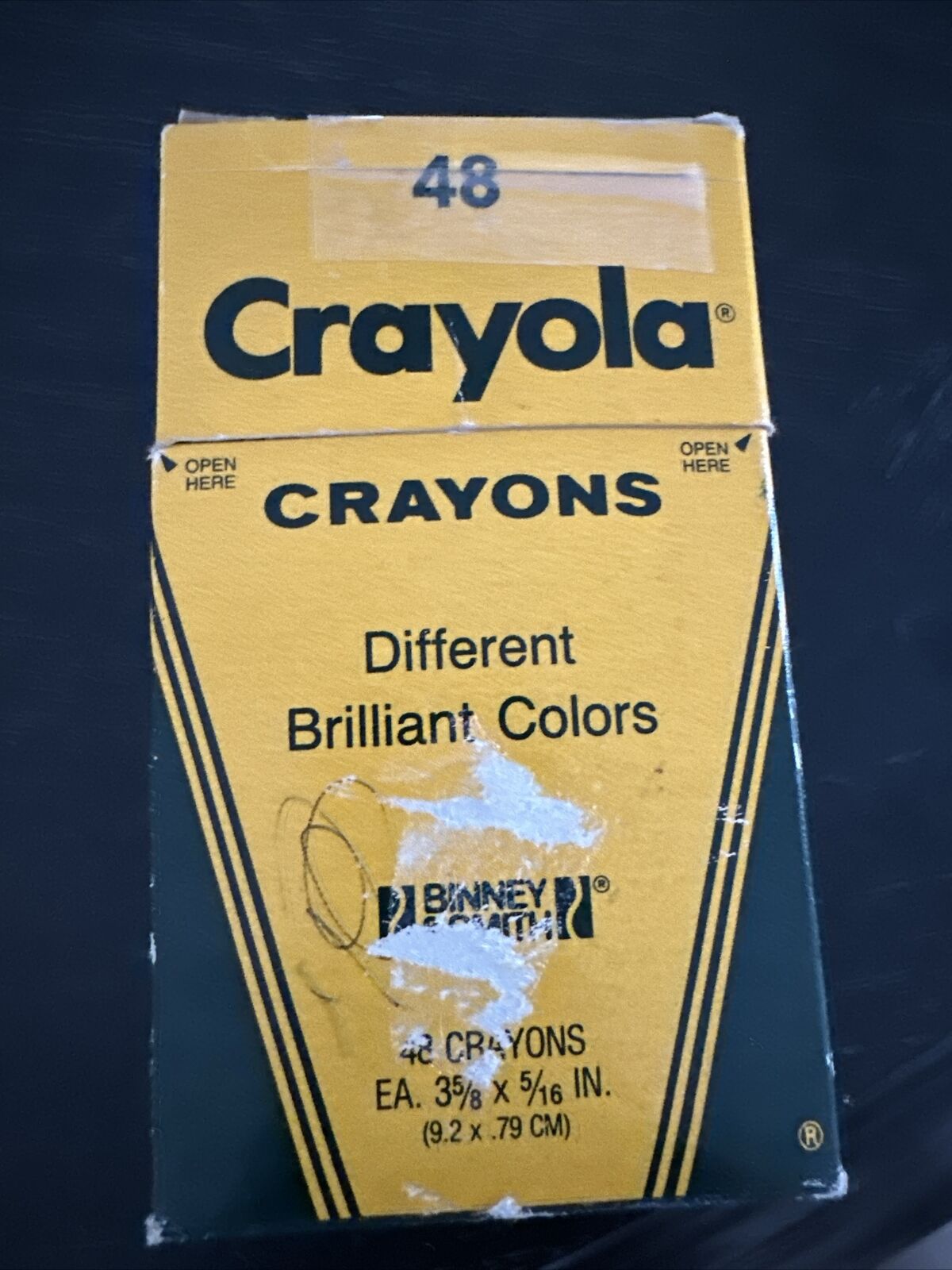 RARE VINTAGE FIND Crayola 48 Ct No.48 Crayons (Binney & Smith, USA) Open Box