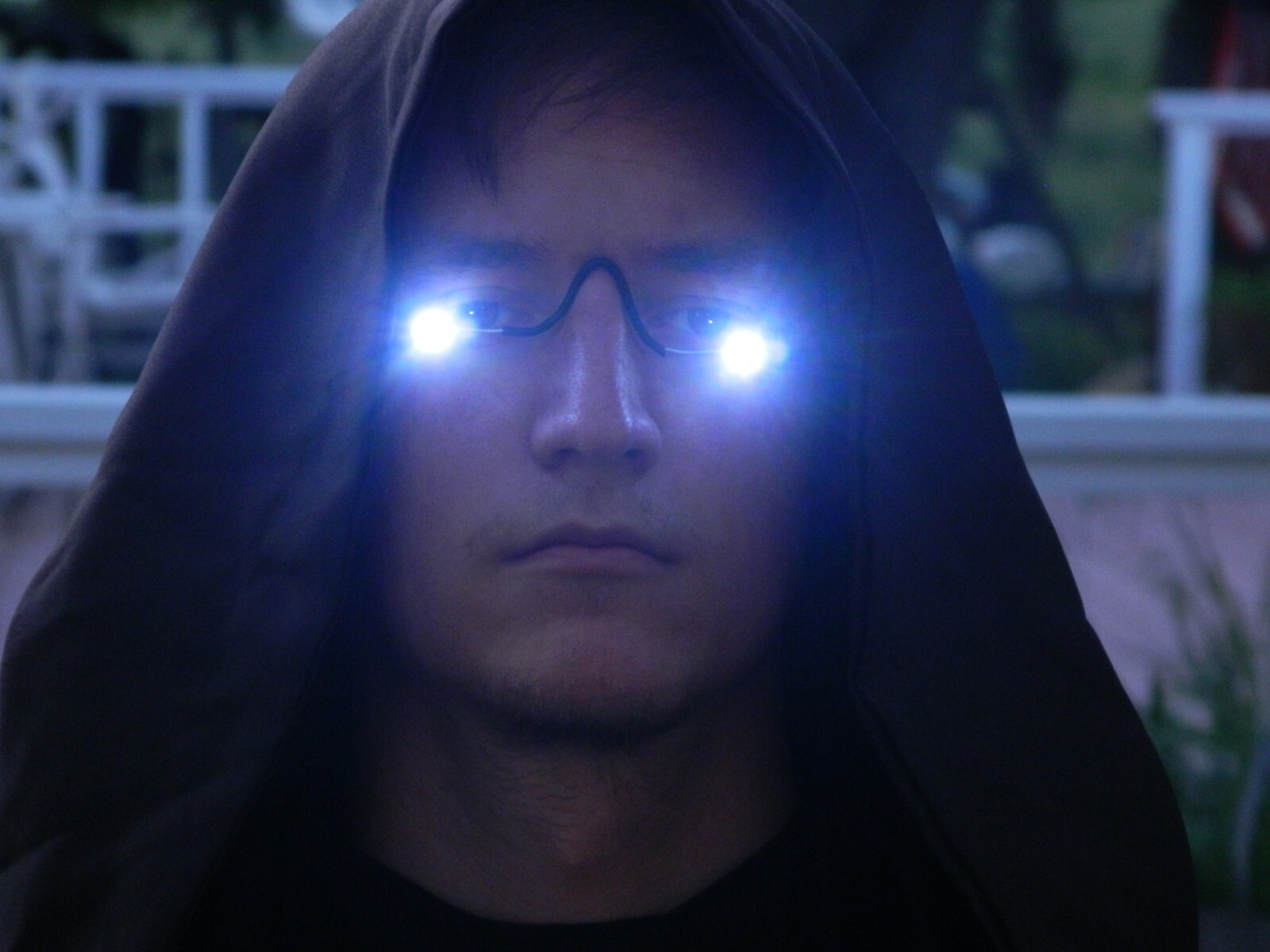 Halloween Prop,  Cosplay,  COSTUME Led GLOW Eyes Glasses for Masks,  BLUE