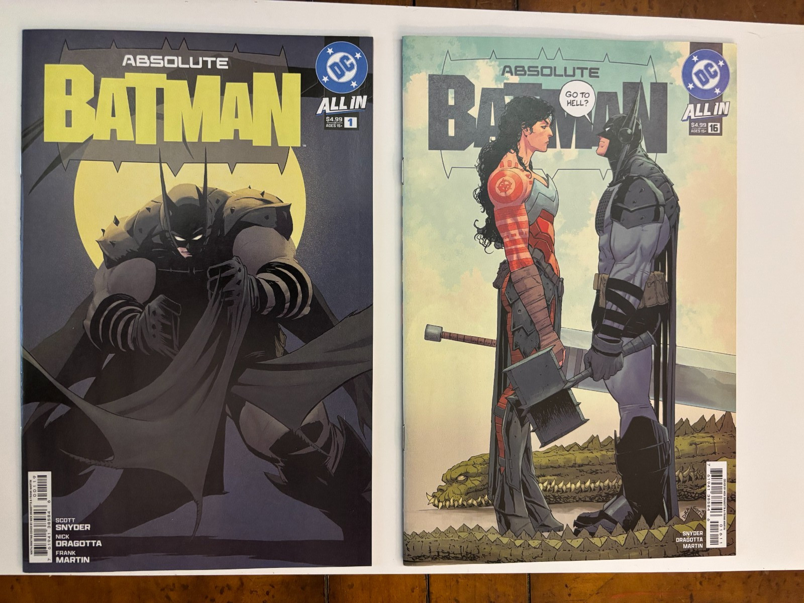 Lot of 3 - Absolute Batman #1 9th Print, #16 A Annual #1 2nd Foil, All NM