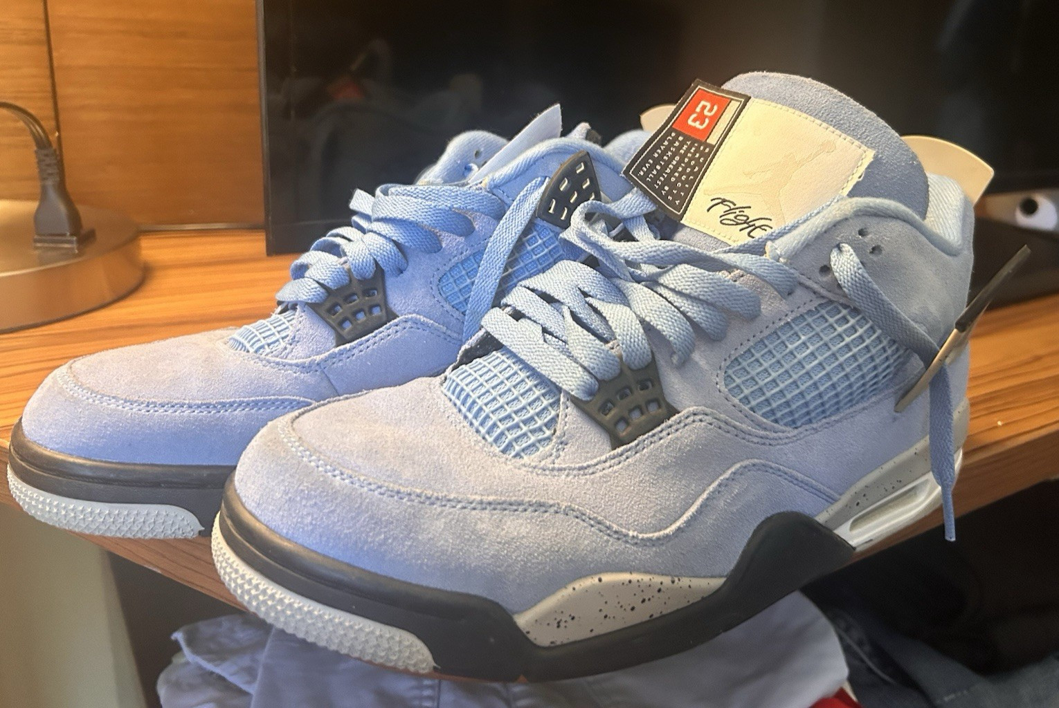 AIR JORDAN 4 NIKE UNIVERSITY BLUE MENS SIZE 11 BASKETBALL SNEAKERS SHOES NICE