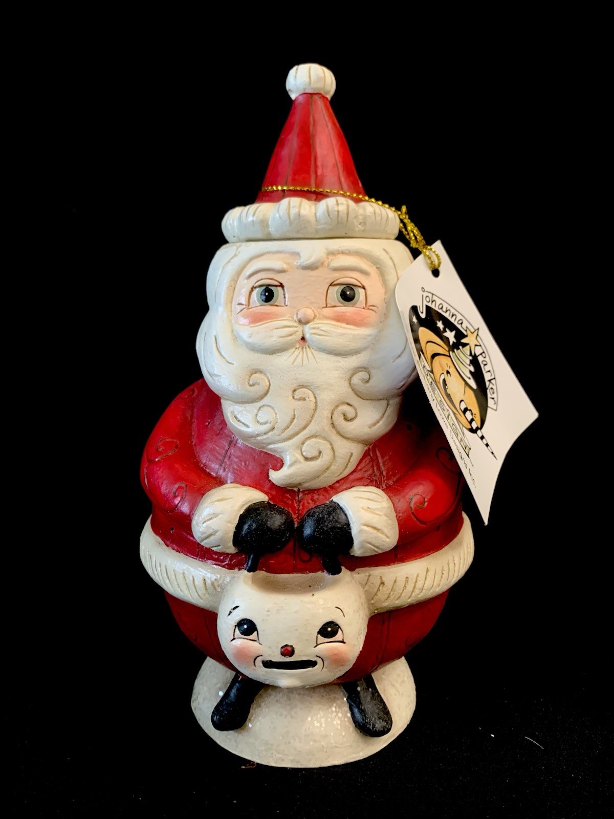NEW Bethany Lowe JOHANNA PARKER JP2035  St Nick JOLLY JAR SANTA CLAUS w Tag