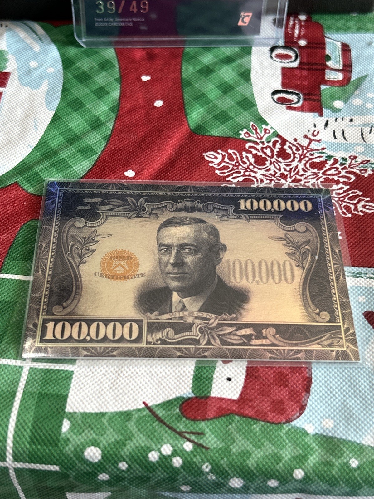 Cardsmith Currency Series 3 100k Federal Reserve Note  Double Sided Holo Stamped