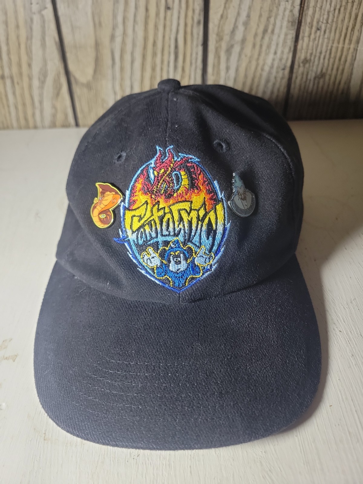 Disney MGM Studios Fantasmic Dragon Black Baseball Cap Vintage