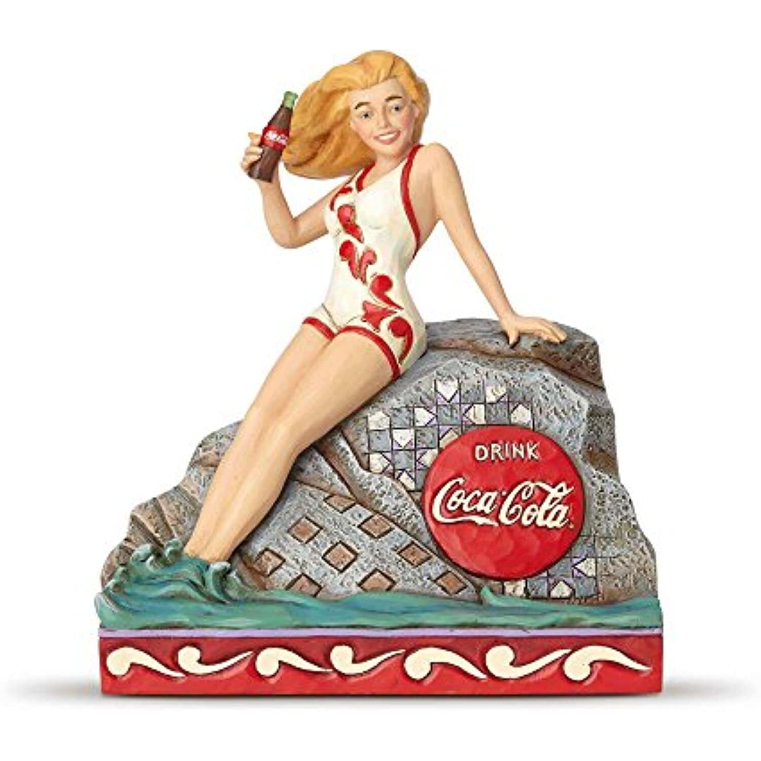 Jim Shore Coca-Cola by Enesco Bathing Beauty Blonde Figurine 6000992