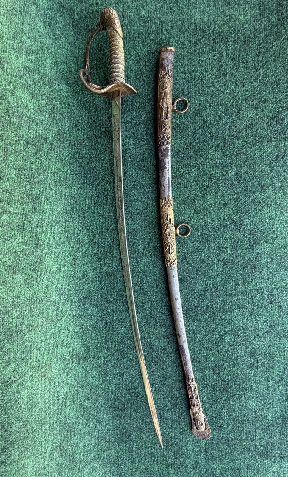 American Late 19th C. Fraternal Officer Sword By E.A. ARMSTRONG MFG. CO. American Late 19th C. Fraternal Officer Sword By E.A. ARMSTRONG MFG. CO.