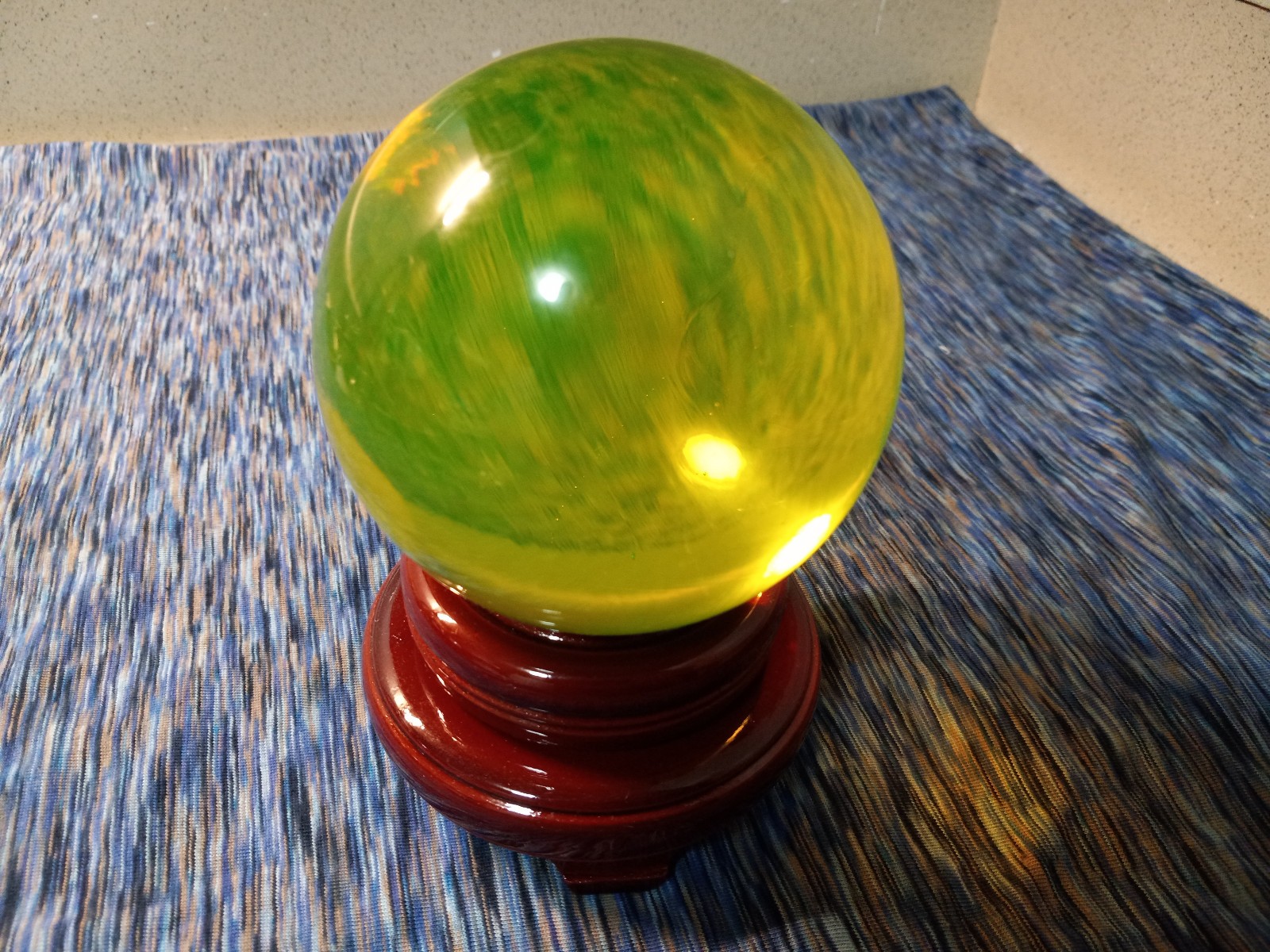 Uranium Glass Crystal Ball