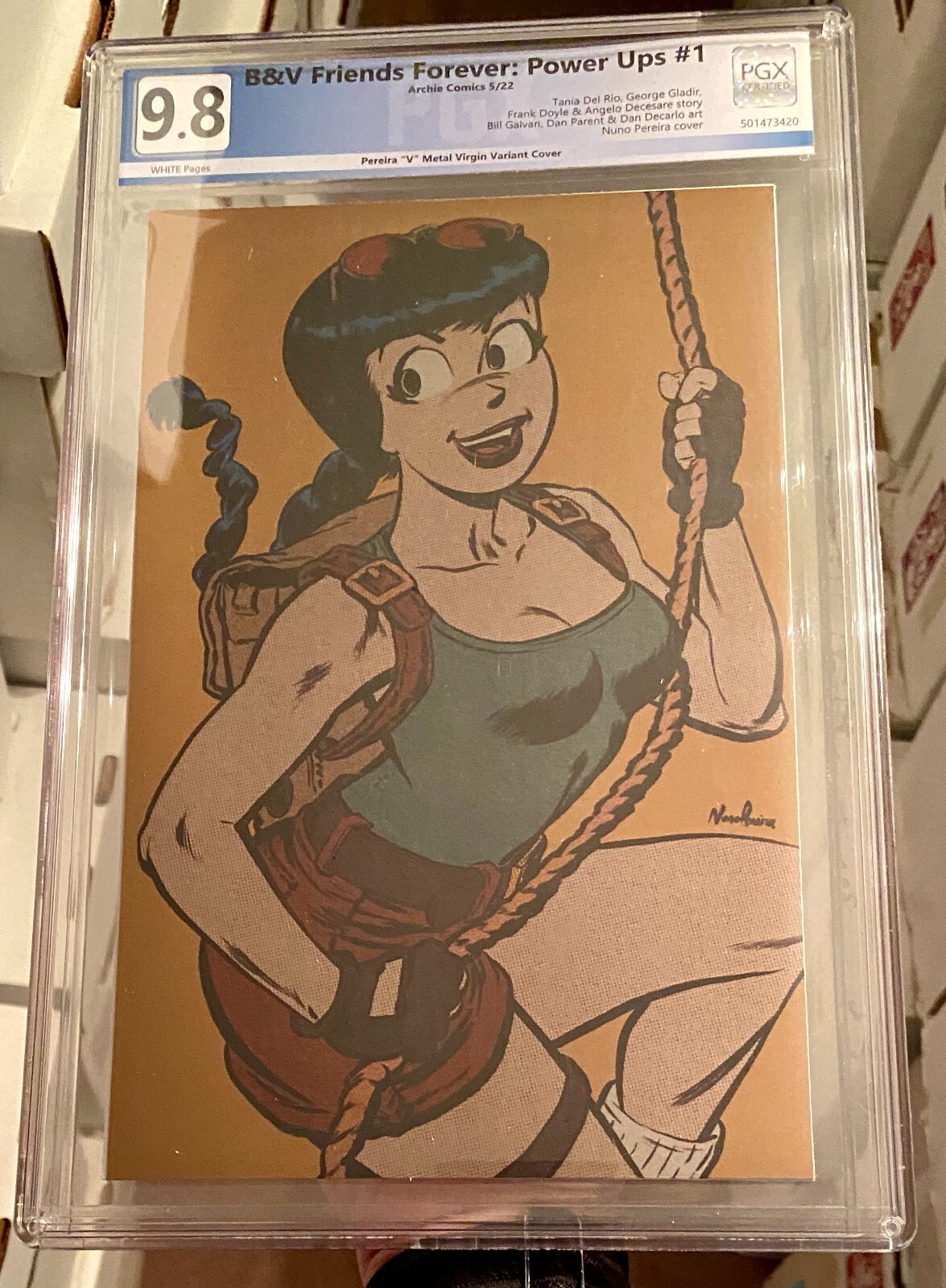 Archie B&V Friends Forever Power-Ups 1 Veronica Metal Variant PGX (Not CGC) 9.8