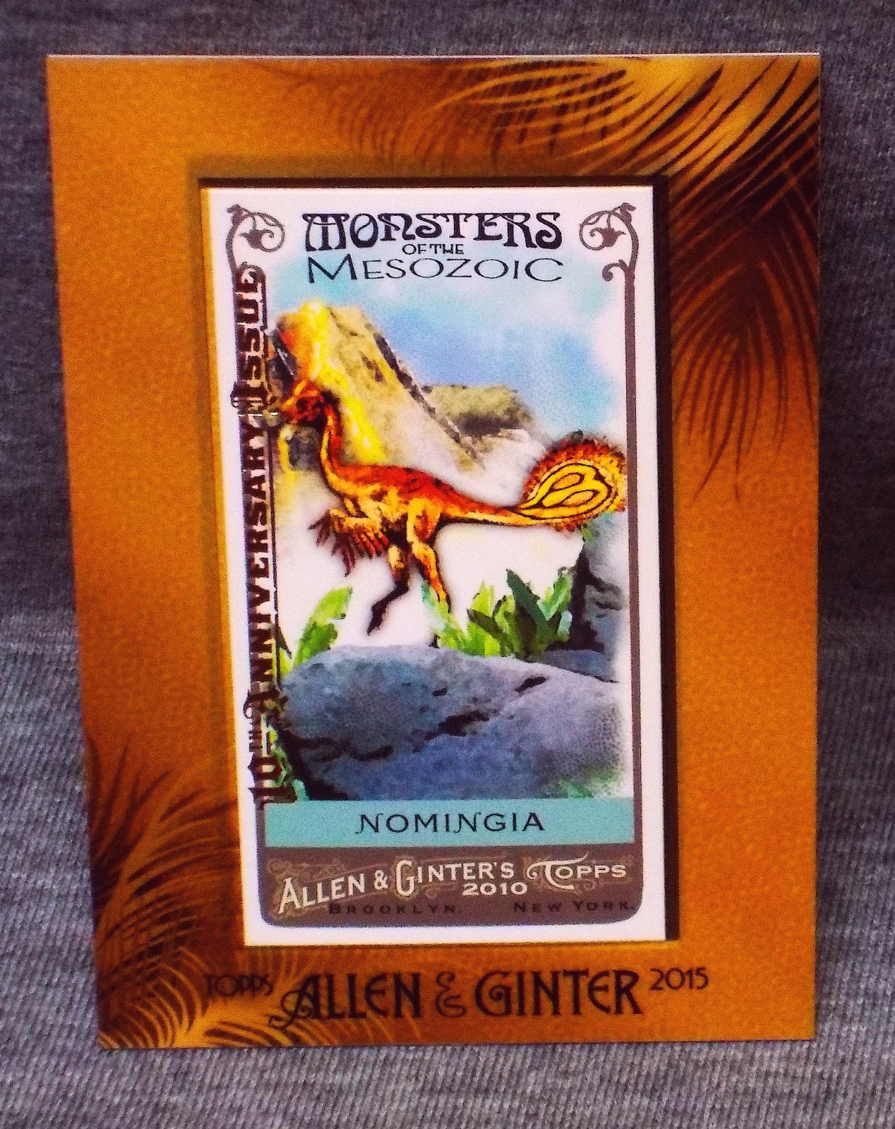 2015 Topps Allen & Ginters NOMINGIA ⌛ Monsters of the Mesozoic framed buyback 