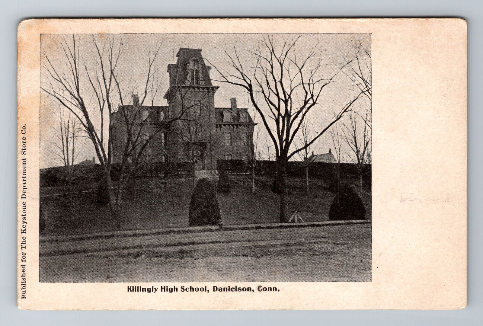 Danielson CT-Connecticut, Killingly High School, Antique, Vintage Postcard