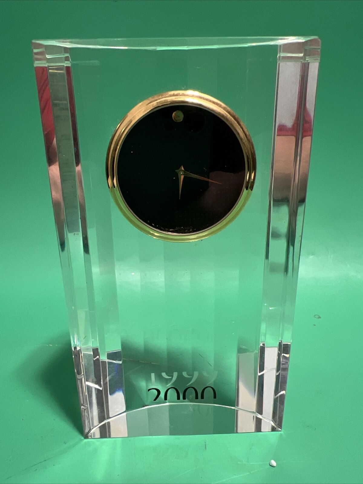 Movado Crystal Rotunda Clock With Black Museum Dial MCL-201-M
