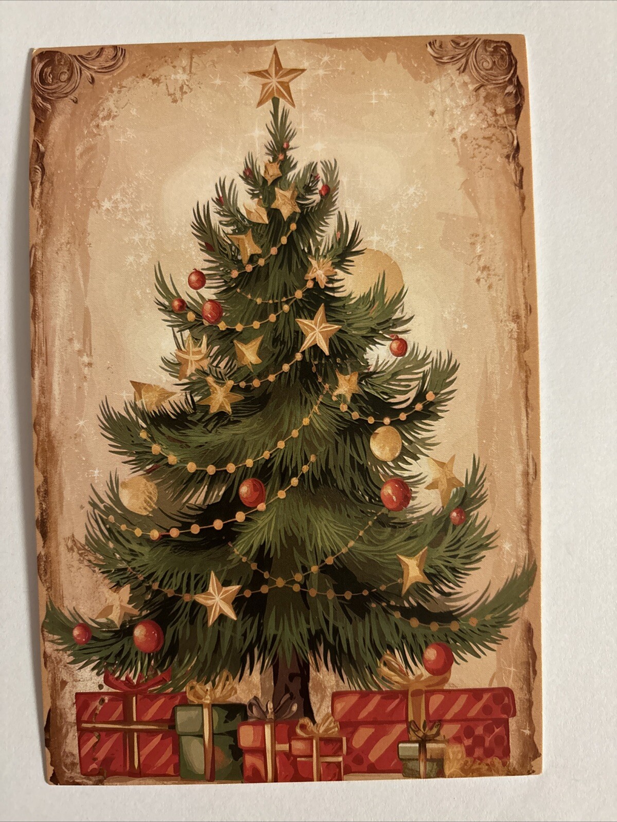 Christmas VINTAGE STYLE Unused Postcard Holiday Wall Decor 4 X 6