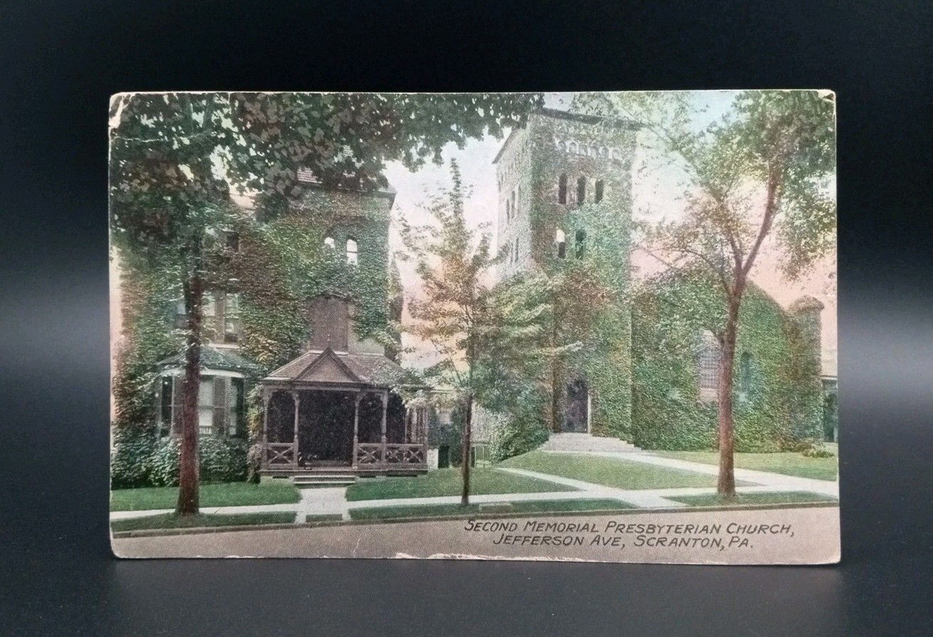 Antique 1911 Postcard Scranton PA Second Memorial Presbyterian Church 1¢ Stamp