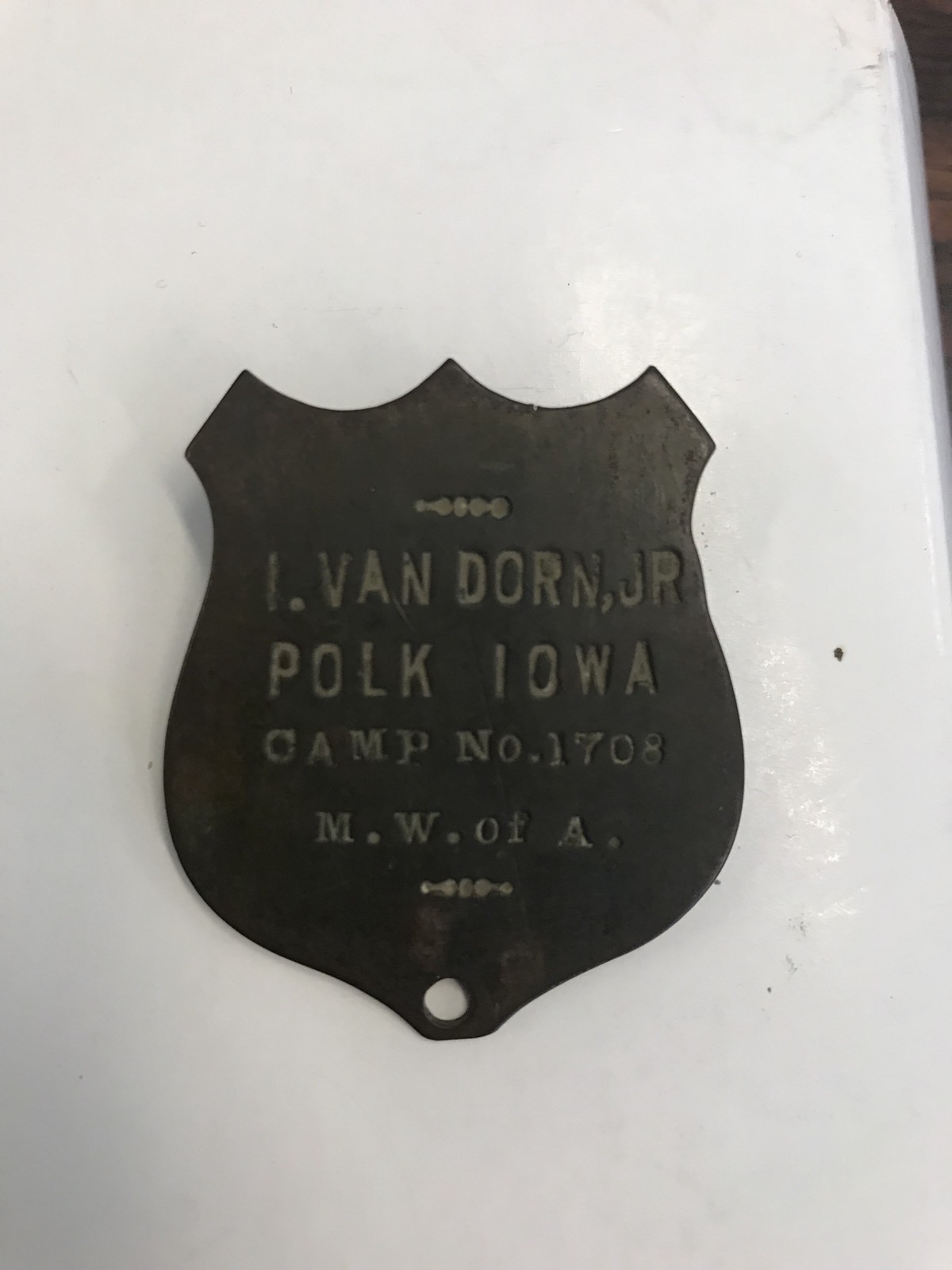 Modern Workman Of America Camp Badge M. W. Of A.