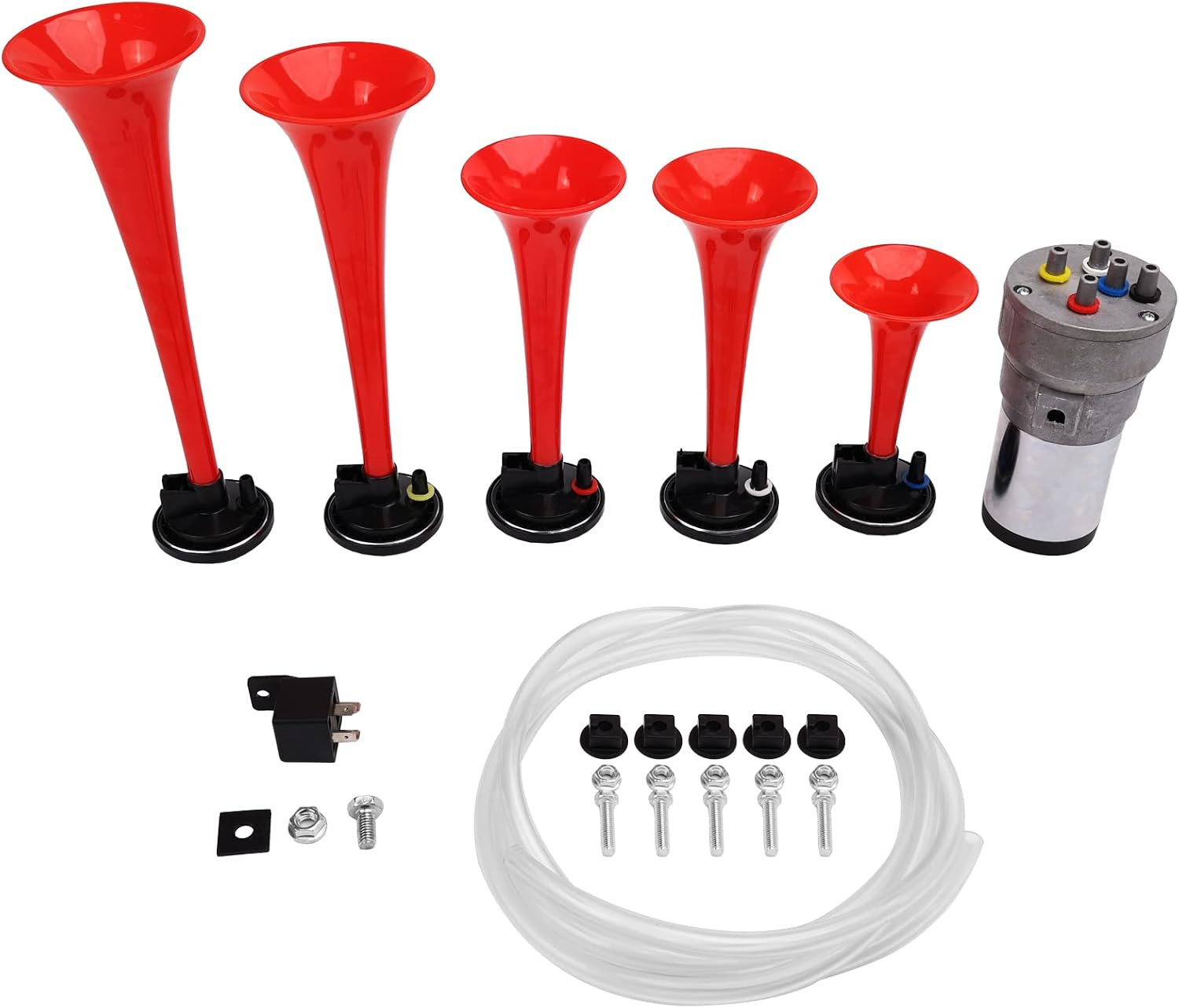 Air Horns La Cucaracha Musical Horn 5 Trumpet Music Sound Air Horn with Compress