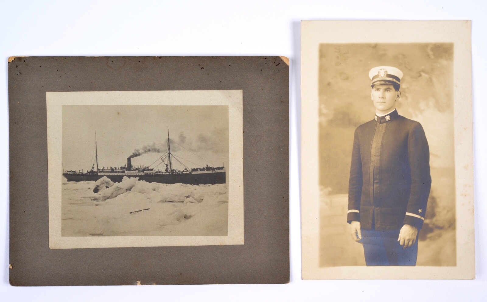 Historical Photograph 1907 S.S. Ohio Steamship Iceberg Collision Cabinet Card Historical Photograph 1907 S.S. Ohio Steamship Iceberg Collision Cabinet Card