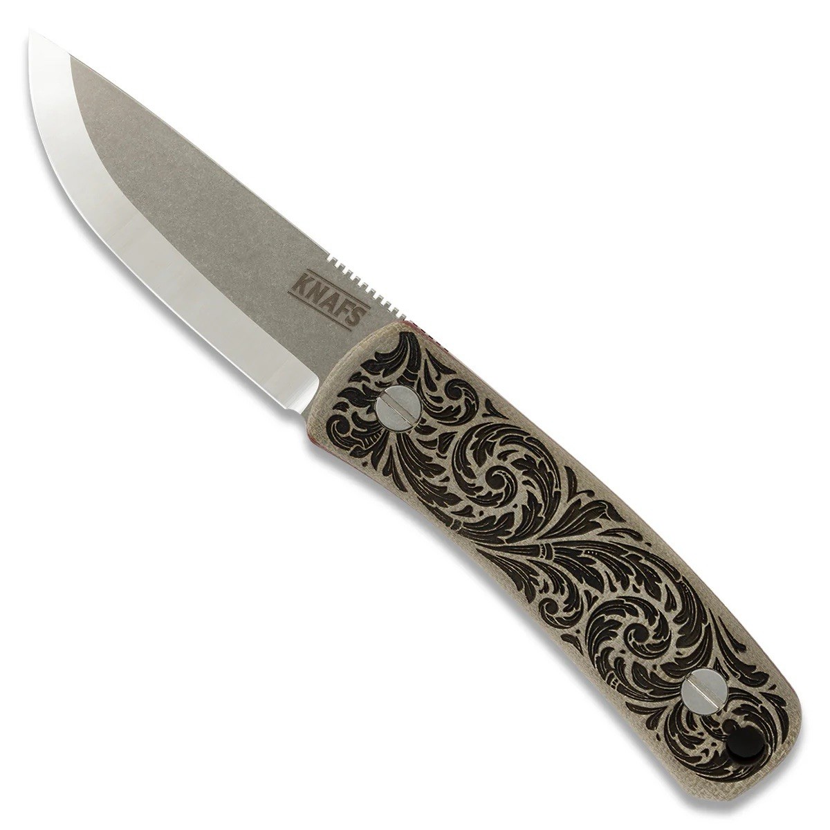 Knafs Blade Texas Exclusive Lulu - Filigree OD Green Micarta - MagnaCut