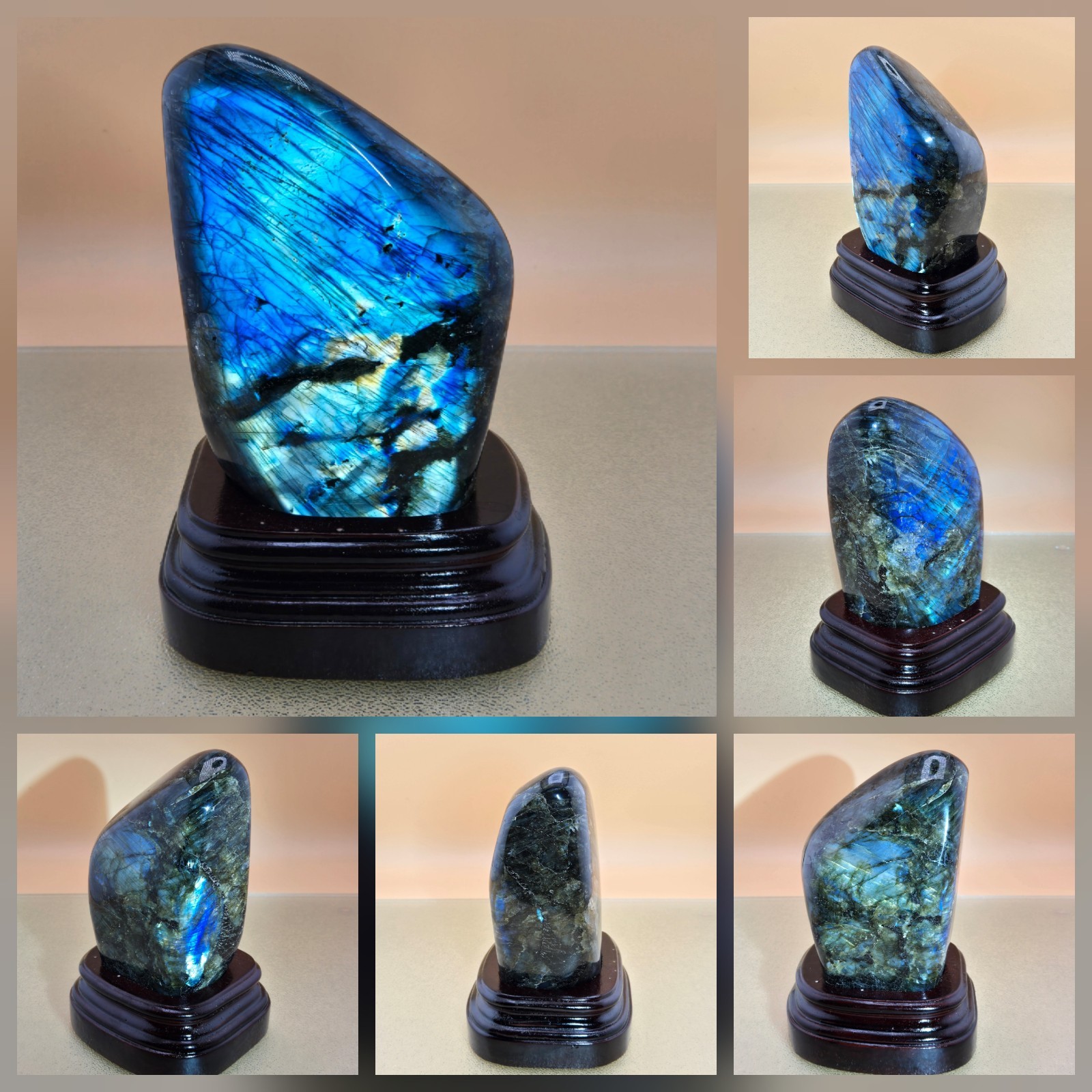 3.10 LB Natural Blue Flashy Labradorite Quartz Crystal Mineral Specimen Healing
