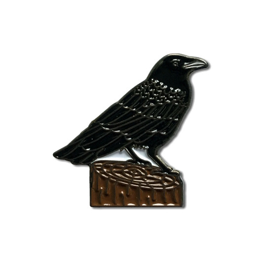 Raven Bird Enamel Lapel Pin Badge Brooch