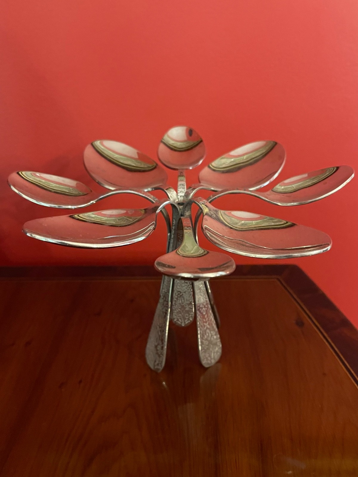 Spoon Art - Collectible Handmade Display Deviled Egg Holder Artisan Made