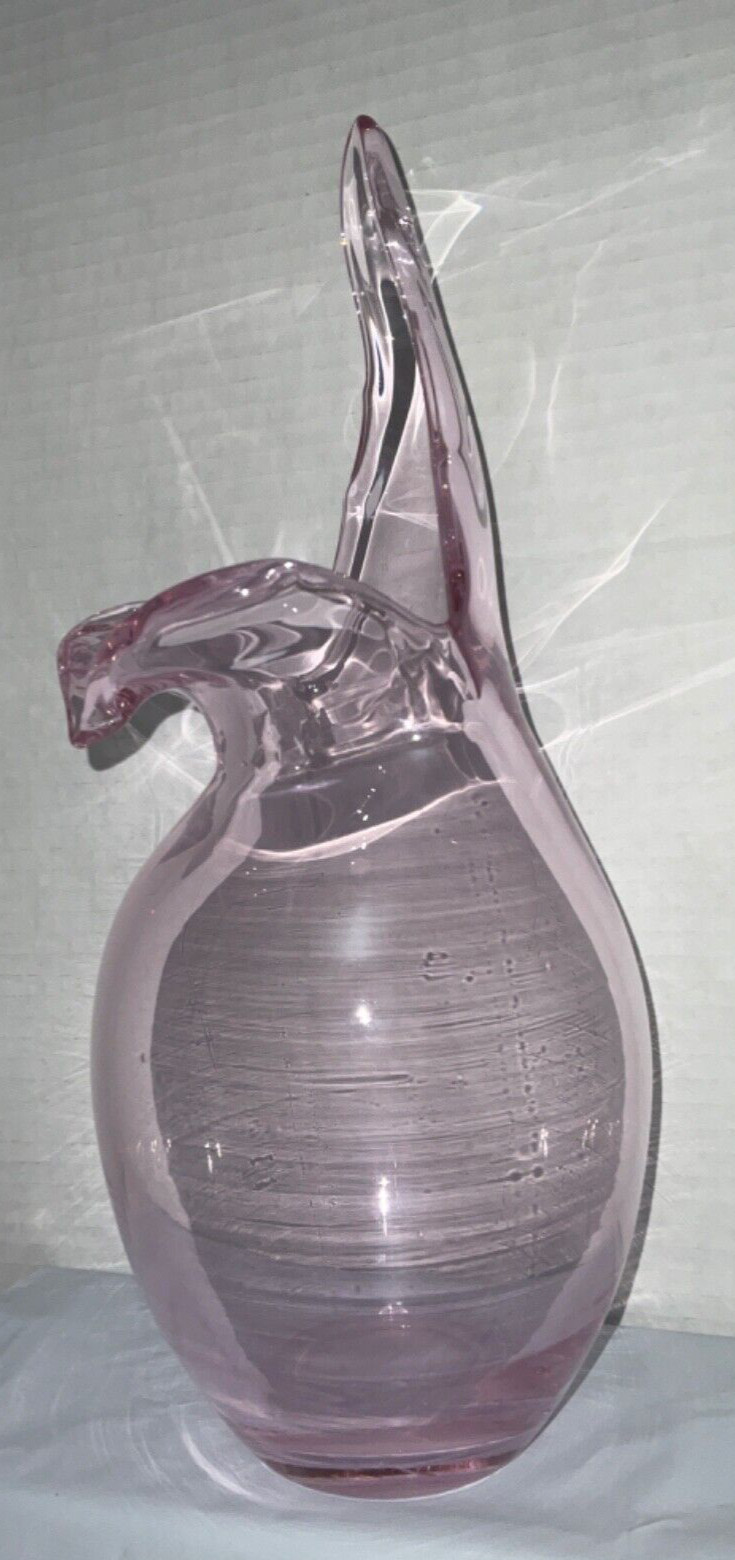 Eighteen Karat Vase Sheared Rim Hand Blown Glass 12\