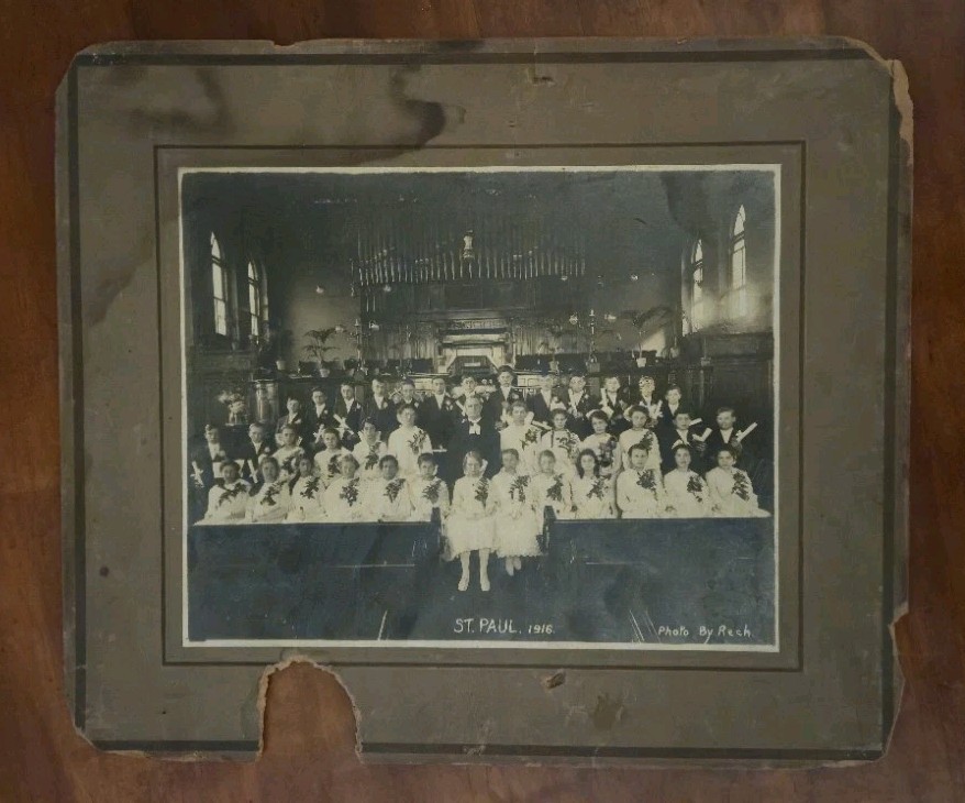 Antique 1916 Church Group Photo – Large Mounted Church Class/Pageant - St. Paul