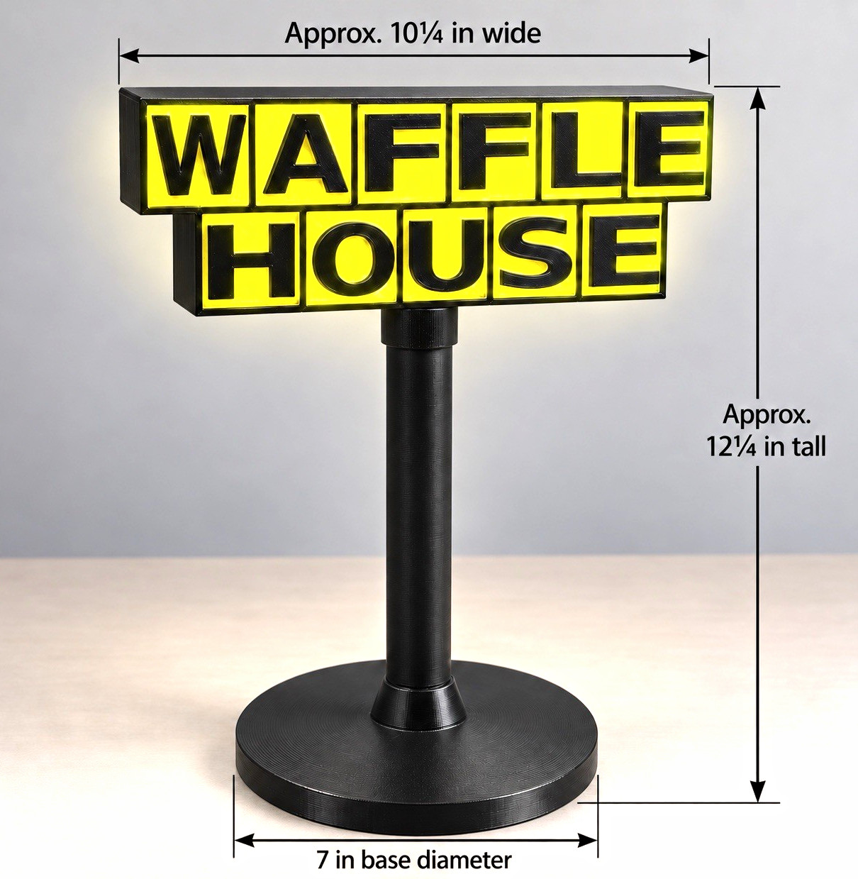 Waffle House Lighted Tabletop Sign Yellow/Black Restaurants & Fast Food Waffle House Lighted Tabletop Sign Yellow/Black Restaurants & Fast Food