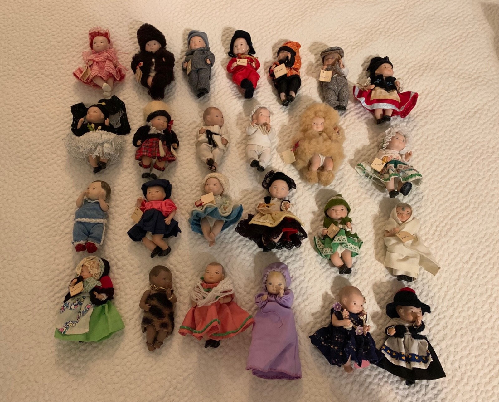 Vintage Handmade Bisque Miniature Children Around the World Dolls Vintage Handmade Bisque Miniature Children Around the World Dolls