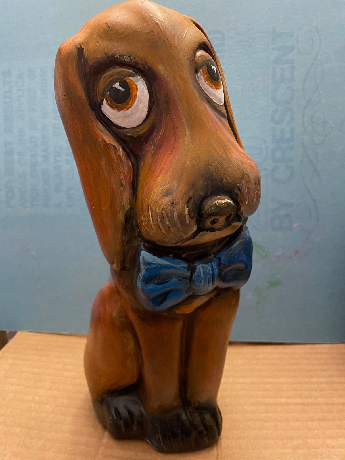 Vintage Chalkware Big Eyes Hound Dog Bank 12 Vintage Chalkware Big Eyes Hound Dog Bank 12