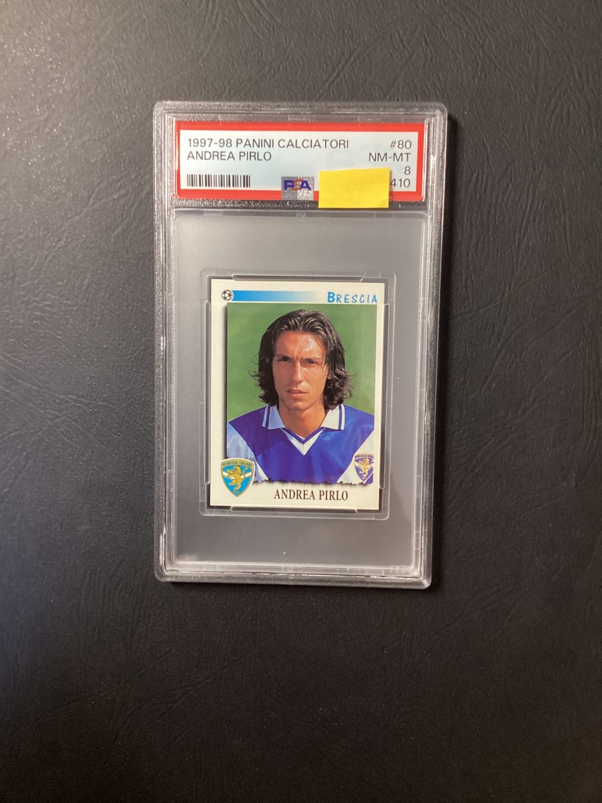 PANINI STICKER ANDREA PIRLO ROOKIE 80 FOOTBALLERS 1997-98 PSA 8 NM-MT