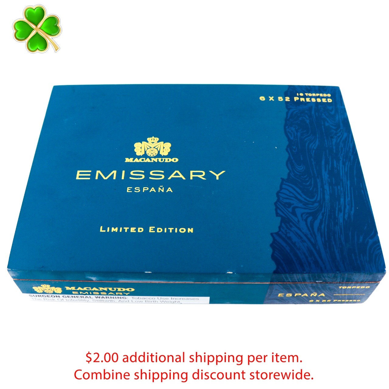 Macanudo Emissary Torpedo Espana Empty Wood Cigar Box 9.75\