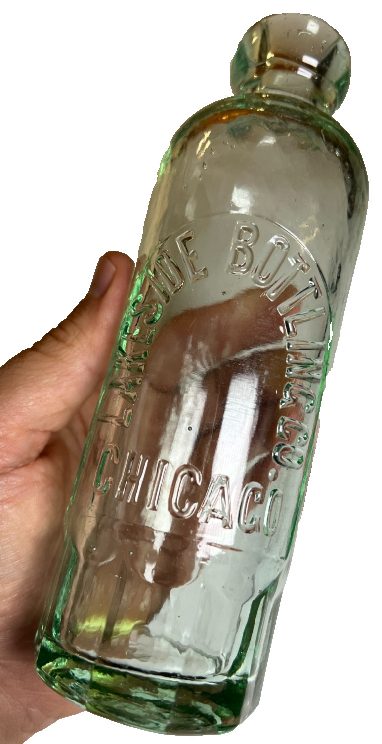 Antique 1890 Lakeside Bottling Chicago Illinois Blob Top Blobtop Bottle 10 Sided Antique 1890 Lakeside Bottling Chicago Illinois Blob Top Blobtop Bottle 10 Sided