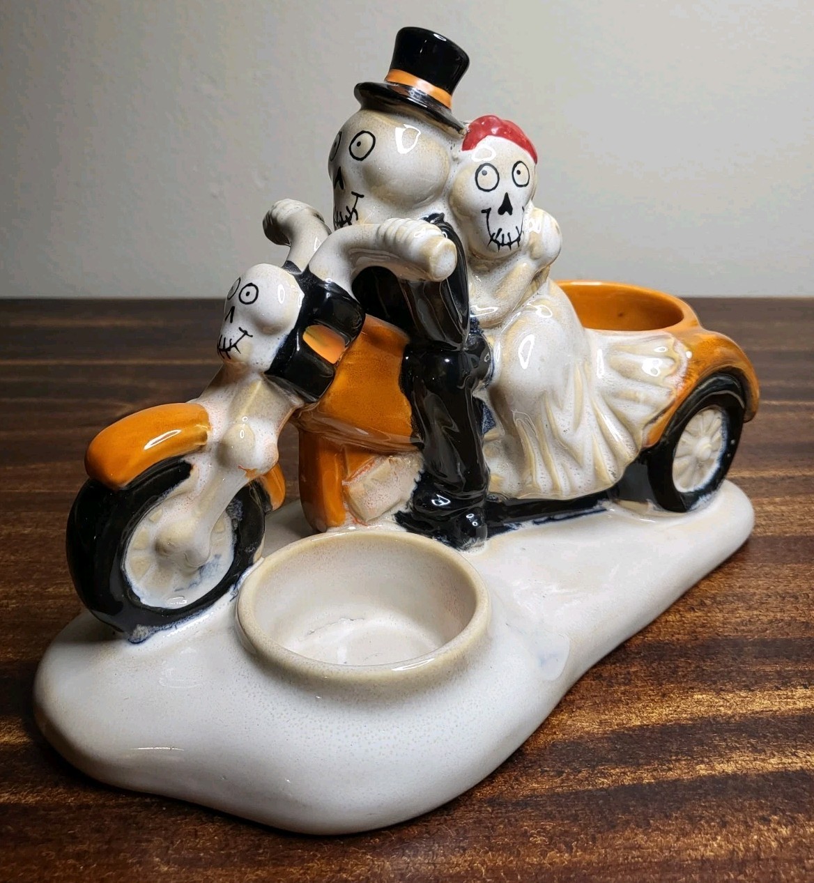 Retired Yankee Candle Boney Bunch Wedding Celebration Motorcycle NWT 