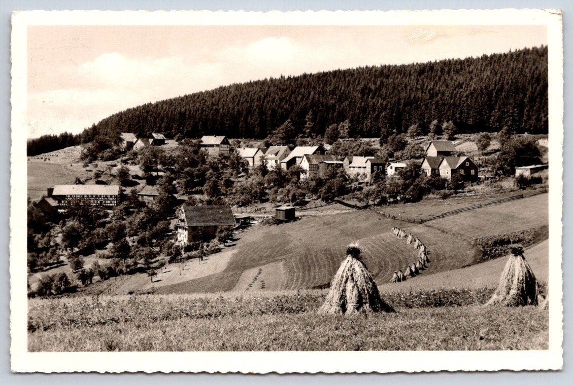 Vintage Germany Postcard Hutthenthal above Schwarzenau 1950s Rppc