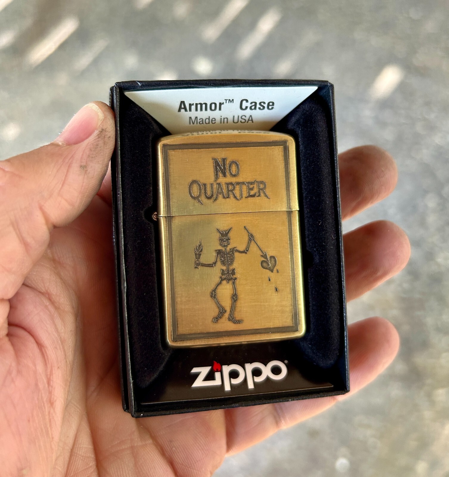 Blackbeards Flag Zippo Lighter | Solid Brass Zippo | Made In USA | Edward Teach