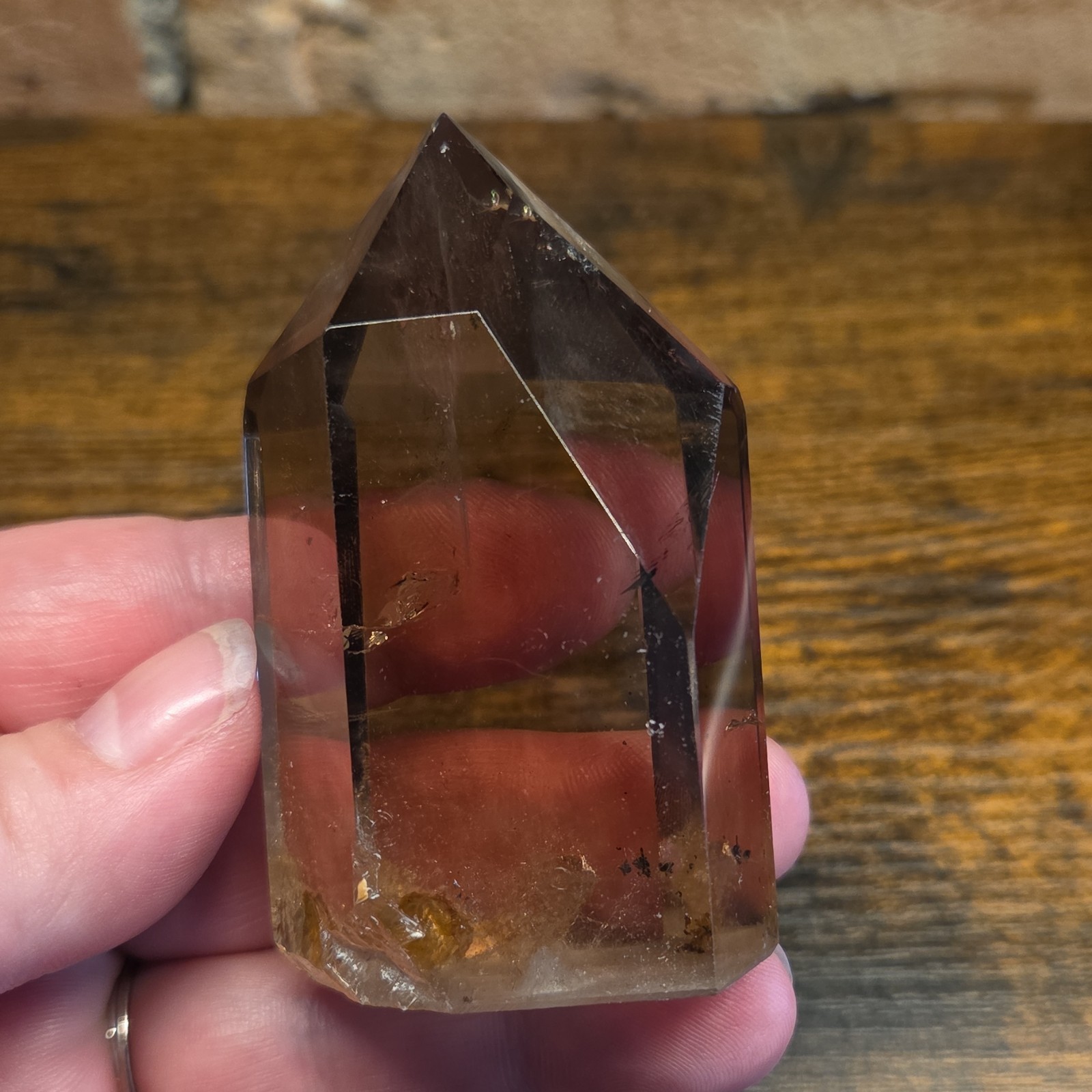 Smoky Quartz Crystal Healing Point Tower, 143g. 3 in ,L#SQ5