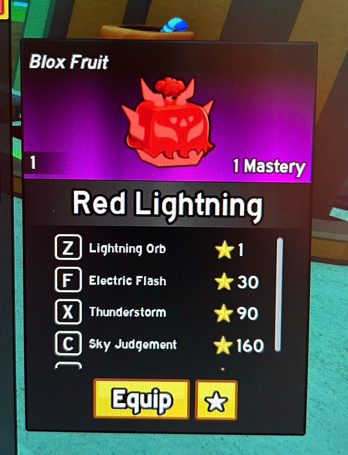 Red Lightning Skin Blox Fruits Roblox / must be level 700+