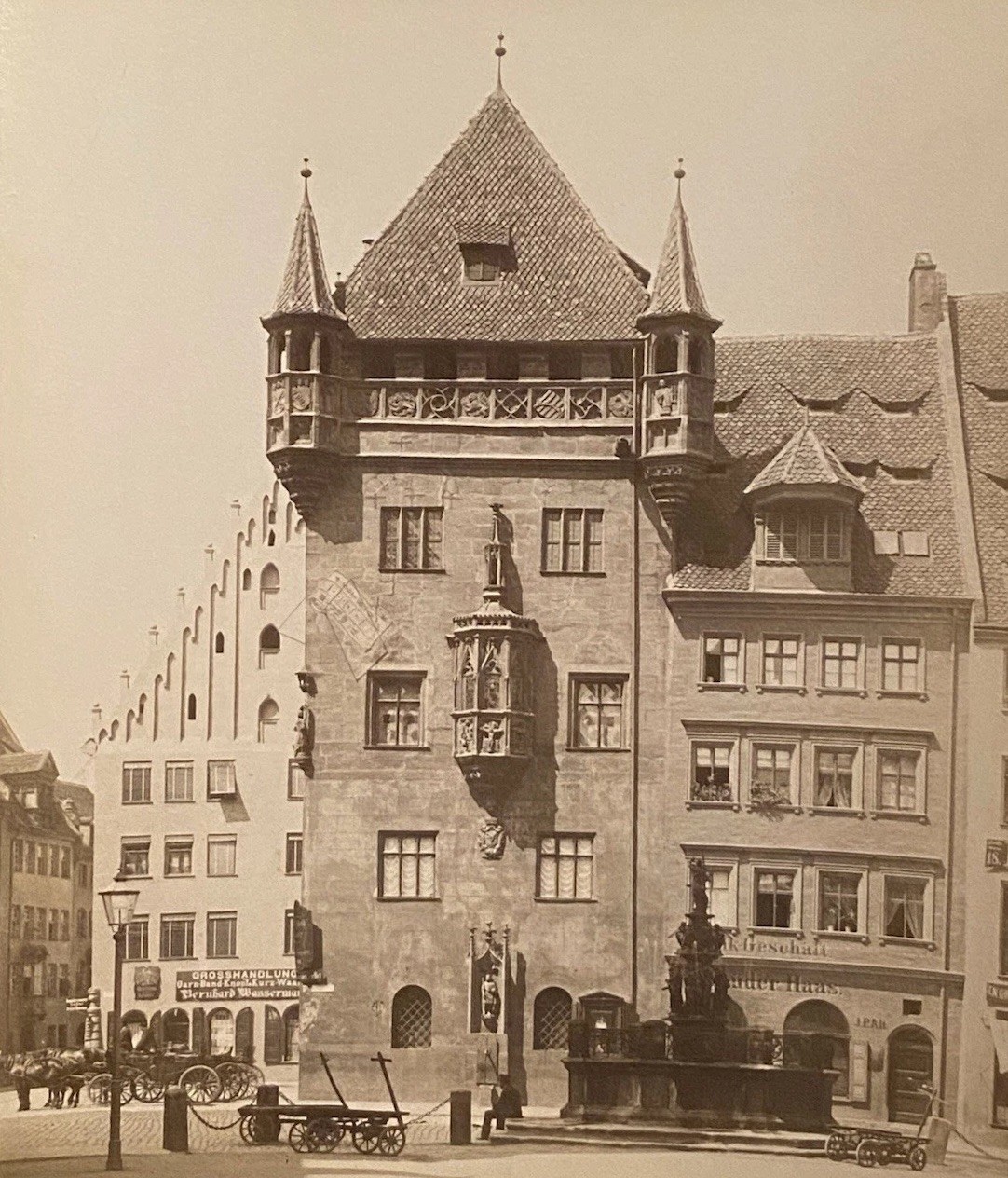 c.1880 Albumen Photograph – Historic House Nuremberg Germany Architecture c.1880 Albumen Photograph – Historic House Nuremberg Germany Architecture