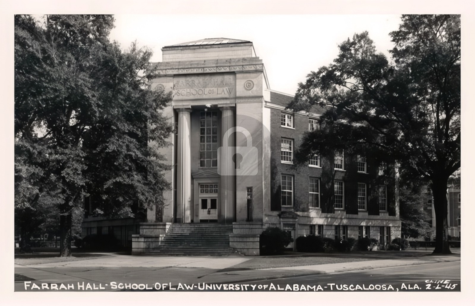 Tuscaloosa AL Farrah Hall School Law University Cline RPPC Photo Postcard COPY