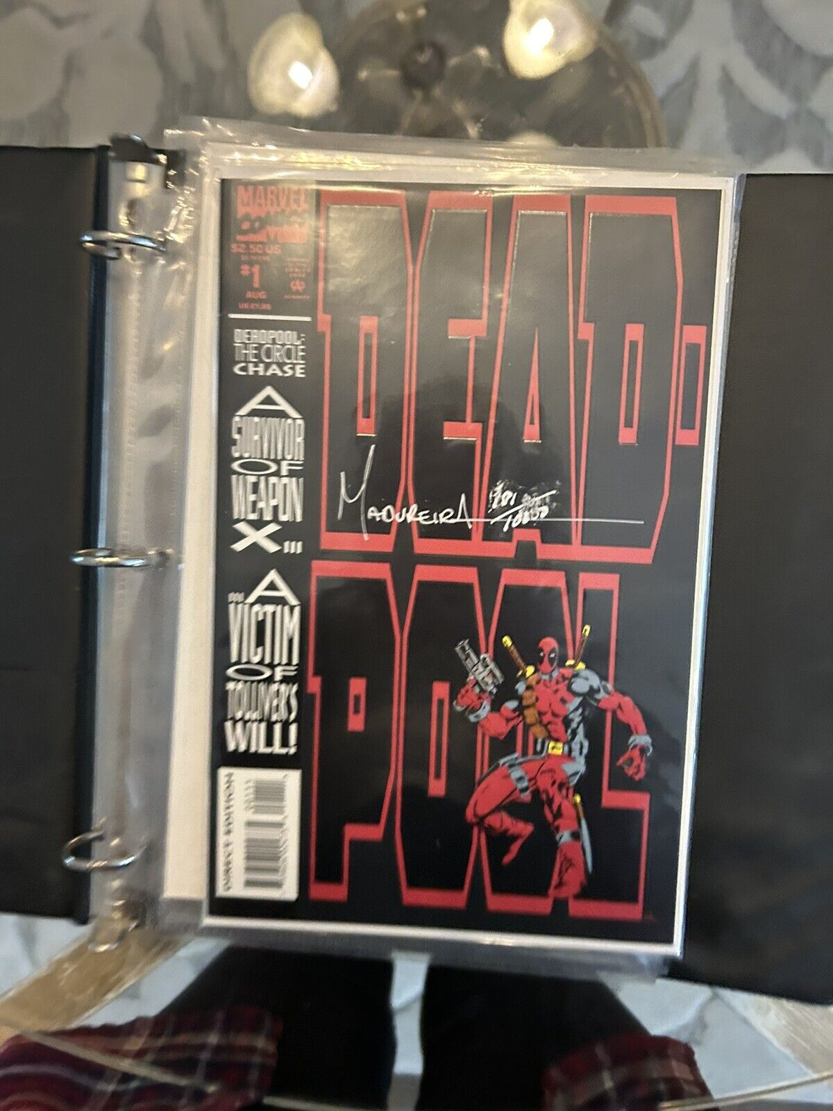 Deadpool (1993) Signed COA #1 Direct Edition 1st Solo Deadpool Comic Marvel