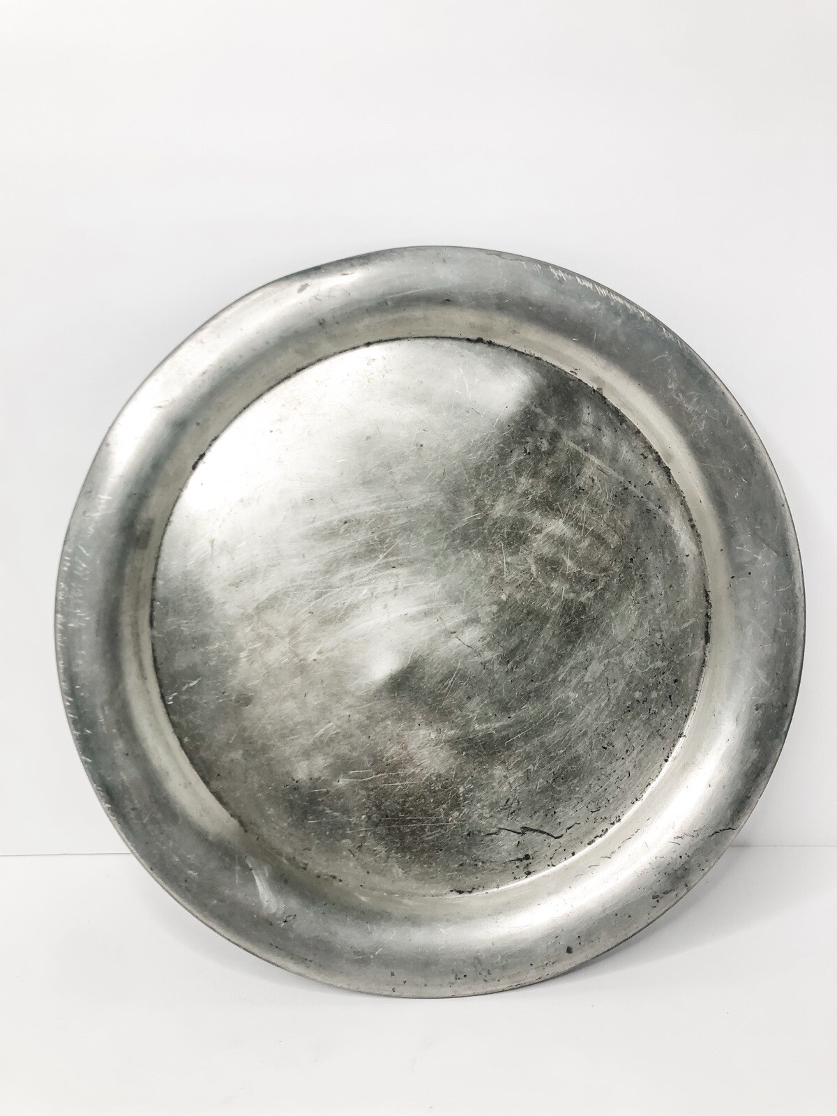Antique Pewter Charger 14 Inches W.S. Co 217 14