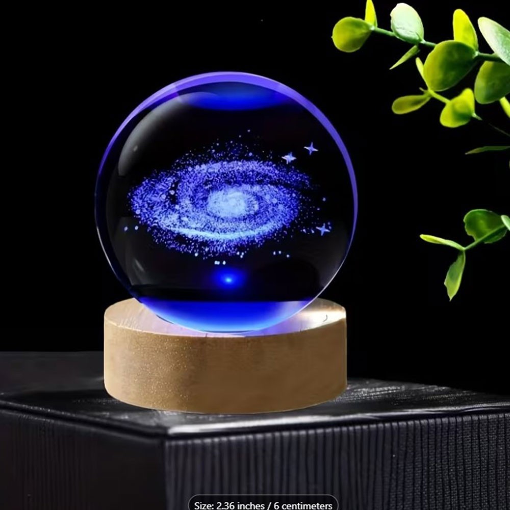 Crystal Ball 3D Milky Way Crystal Sphere, Beautiful Galaxy Design Desk  CSP-5