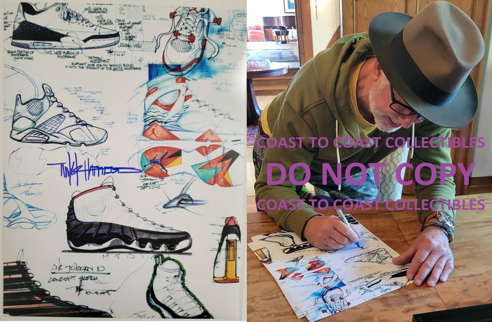 Tinker Hatfield signed autographed Nike Air Jordan 11x14 photo COA exact proof