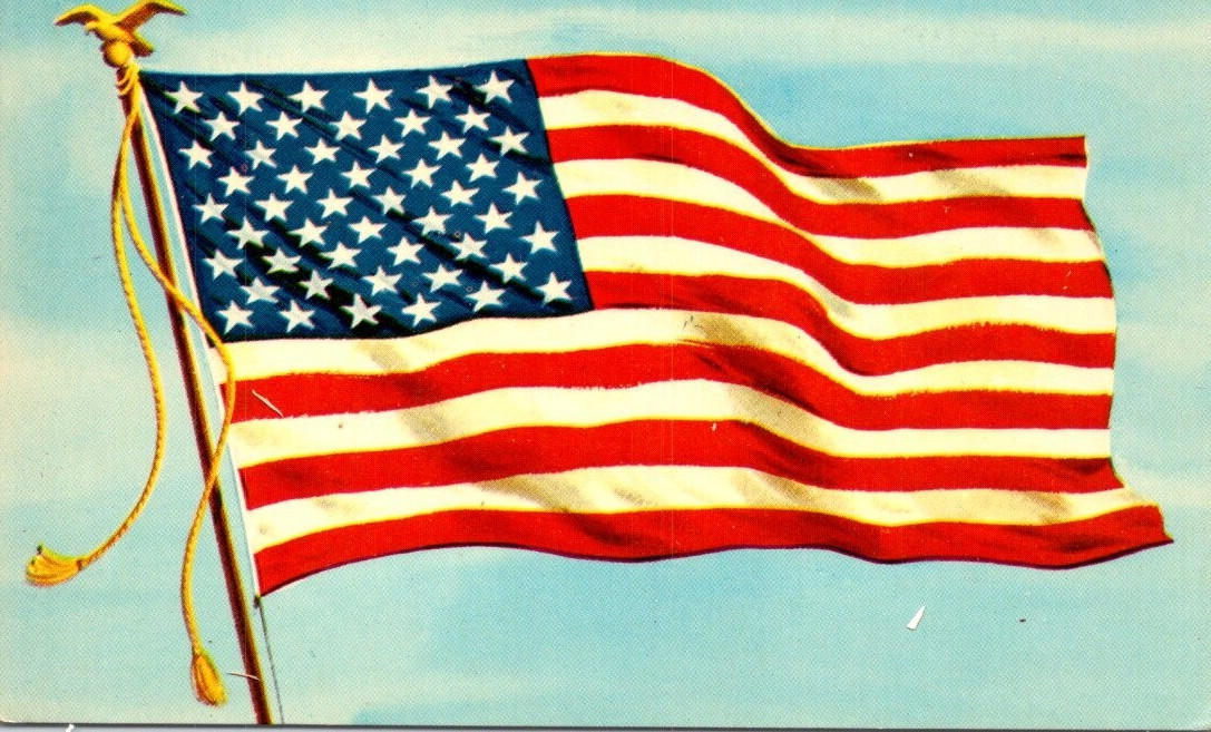 The Stars and Stripes Old Glory Postcard Vintage