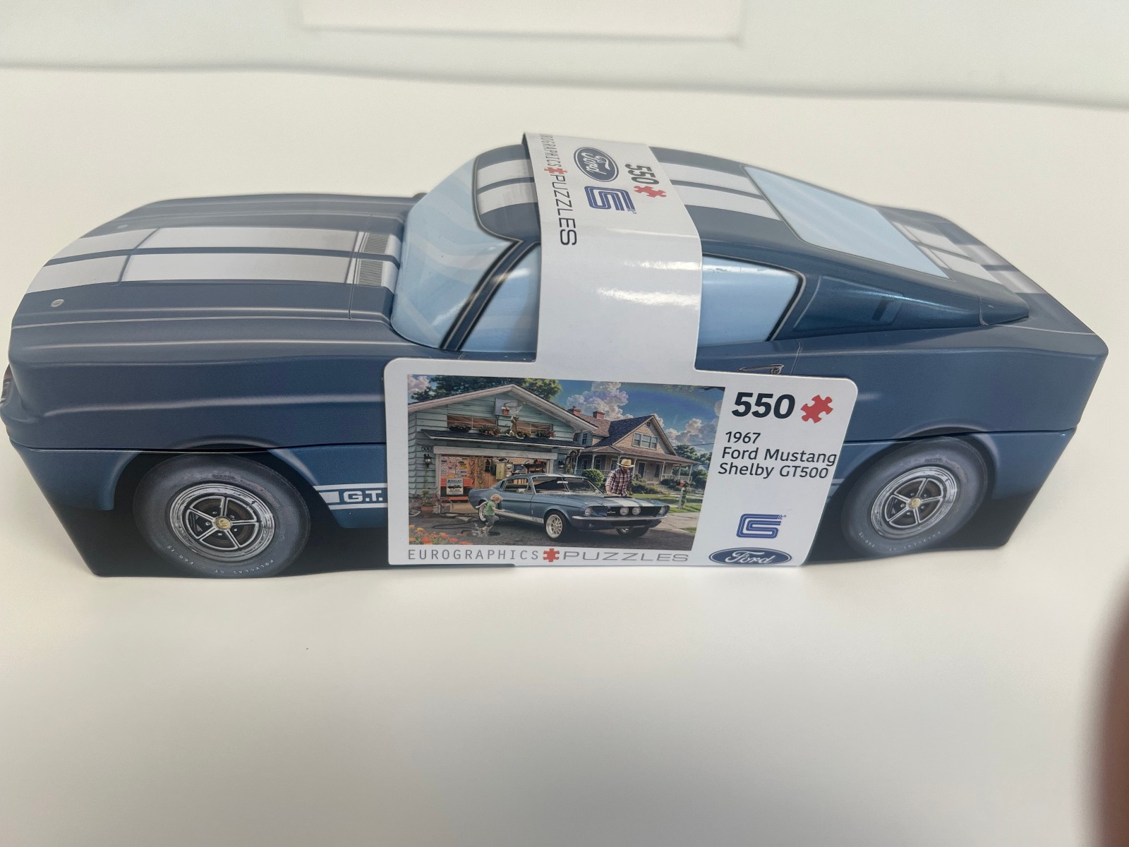 1967 Shelby Mustang 550 pc jigsaw puzzle in rare collector container, new