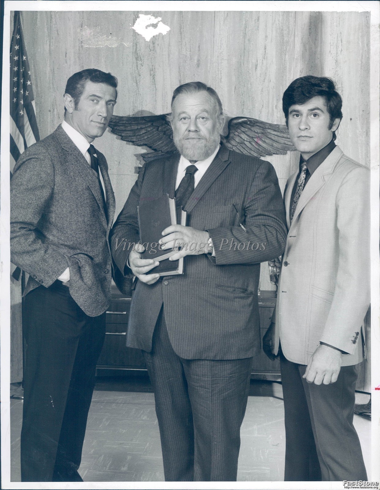 1969 Burl Ives Actor Joseph Campanella James Farentino Darrell Vintage Photo 7x9