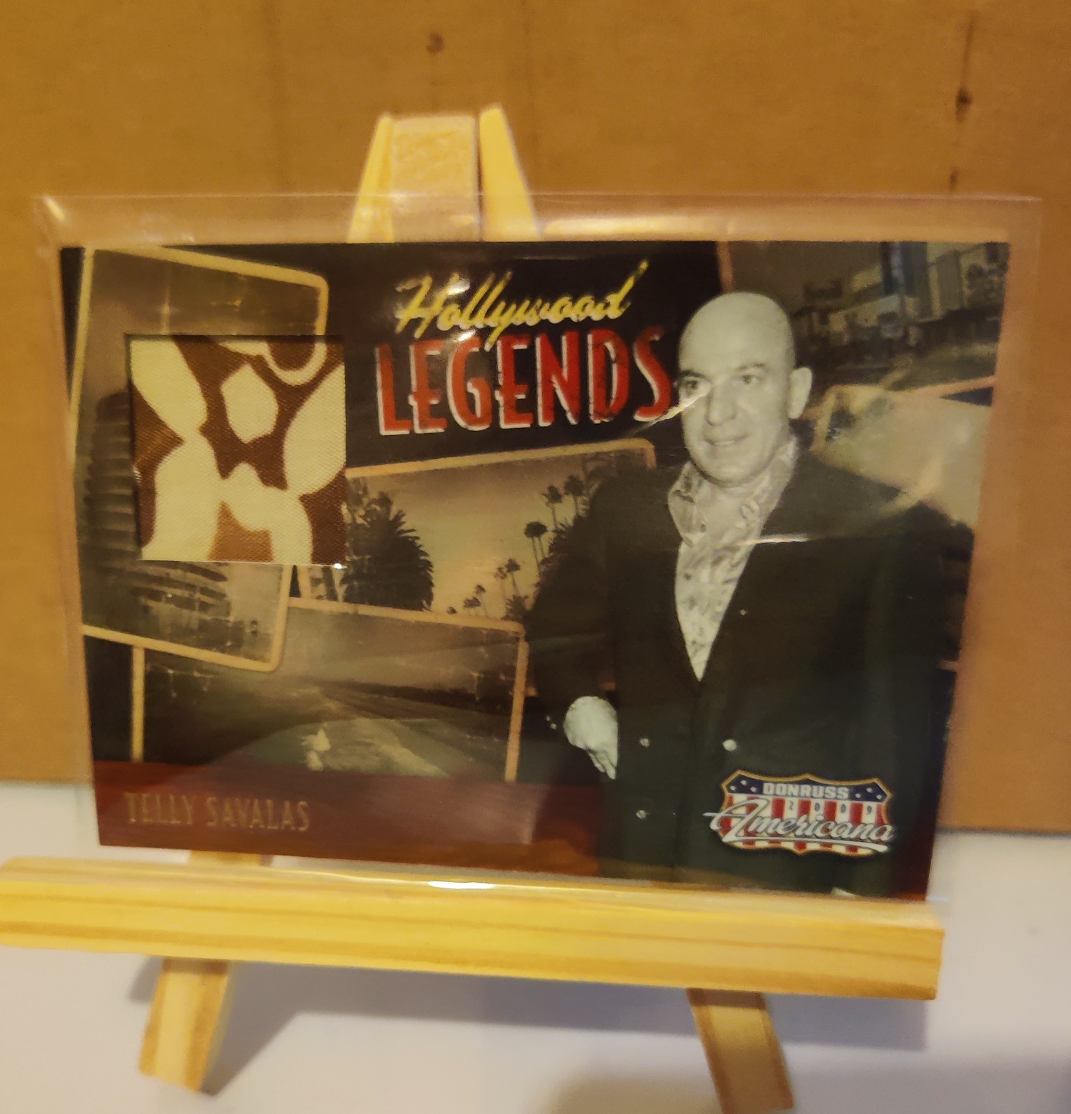 2009 Donruss Americana Telly Savalas RELIC PATCH #20 /500 - 2-COLOR Brown/White 2009 Donruss Americana Telly Savalas RELIC PATCH #20 /500 - 2-COLOR Brown/White
