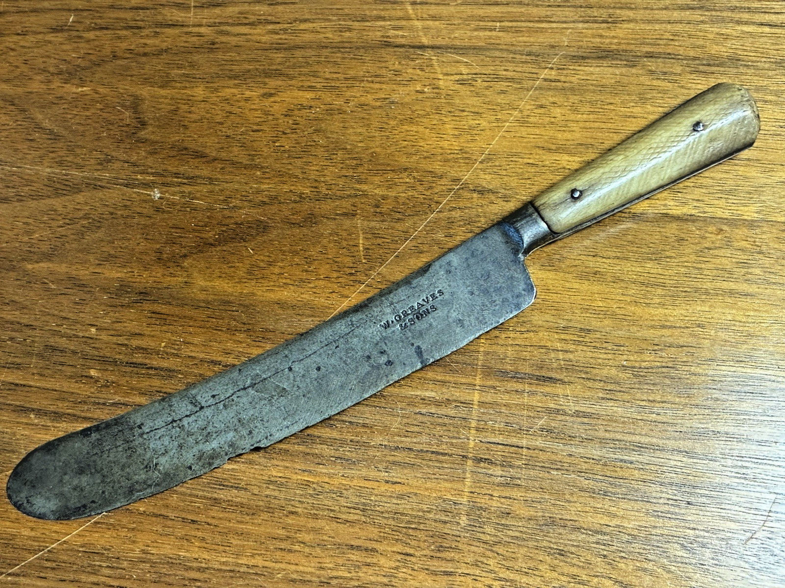 Antique William Greaves & Sons Table Knife Hand Forged