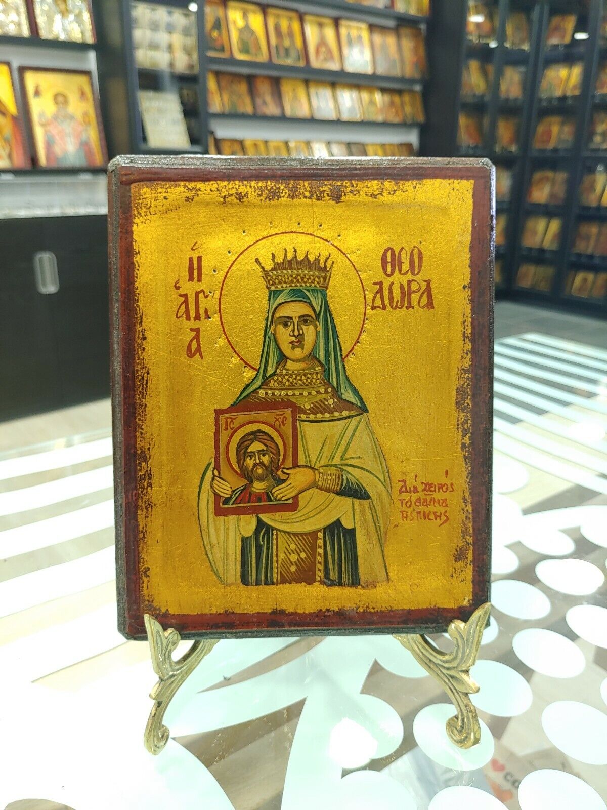 Saint Theodora Hand Painted Orthodox Icon Heilige Theodora Orthodoxe Ikone