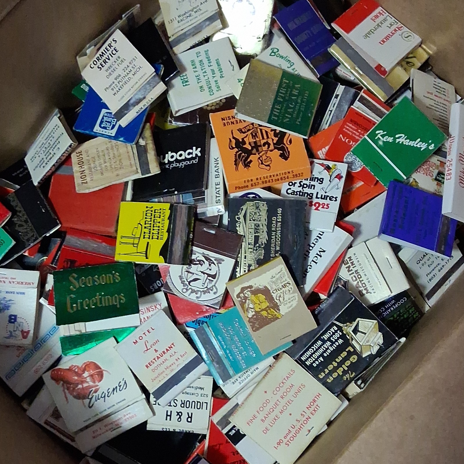 100 Vtg Partial Struck Matchbooks Large Mixed Lot Random Drawn