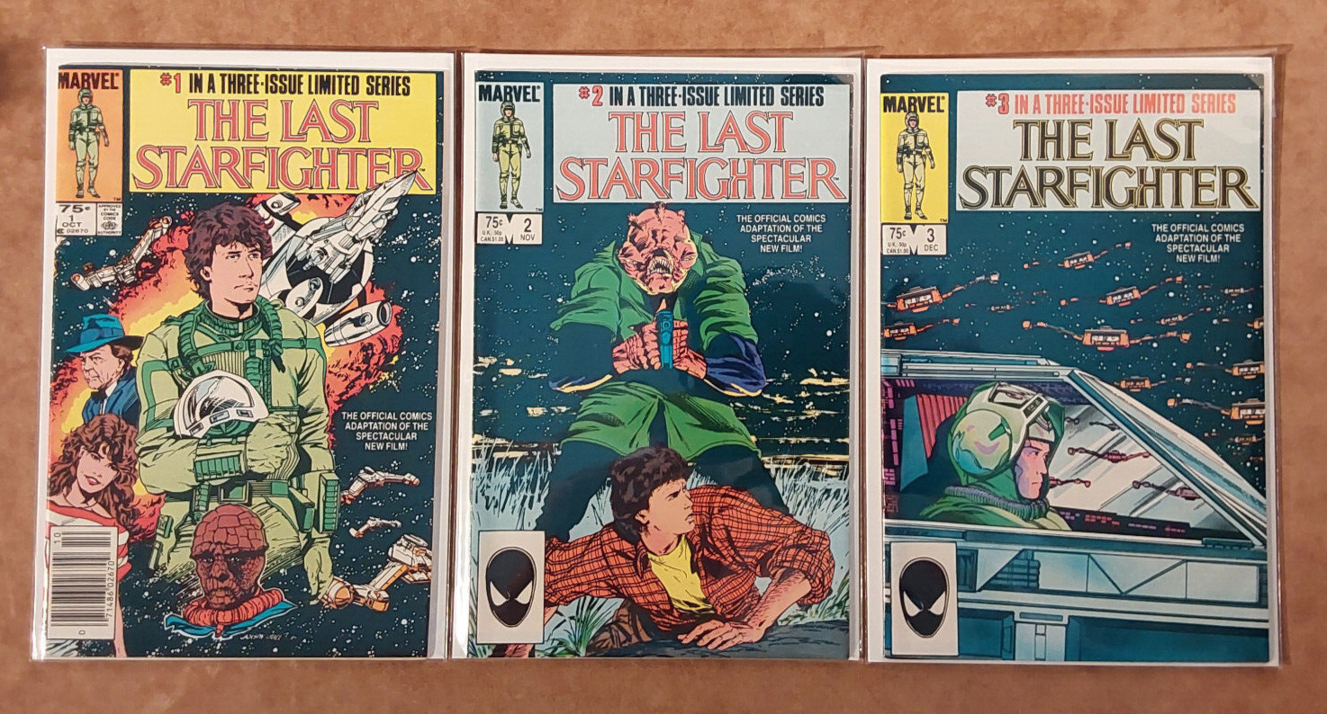 The Last Starfighter Comic Lot #1-3 Complete Set Vintage Marvel 1984